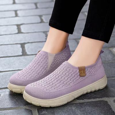 Новые старые пекинские тканевые туфли женские одинарные туфли летящий тканый дышащие туфли для мамы мягкая подошва удобные туфли для ходьбы для среднего и пожилого возраста