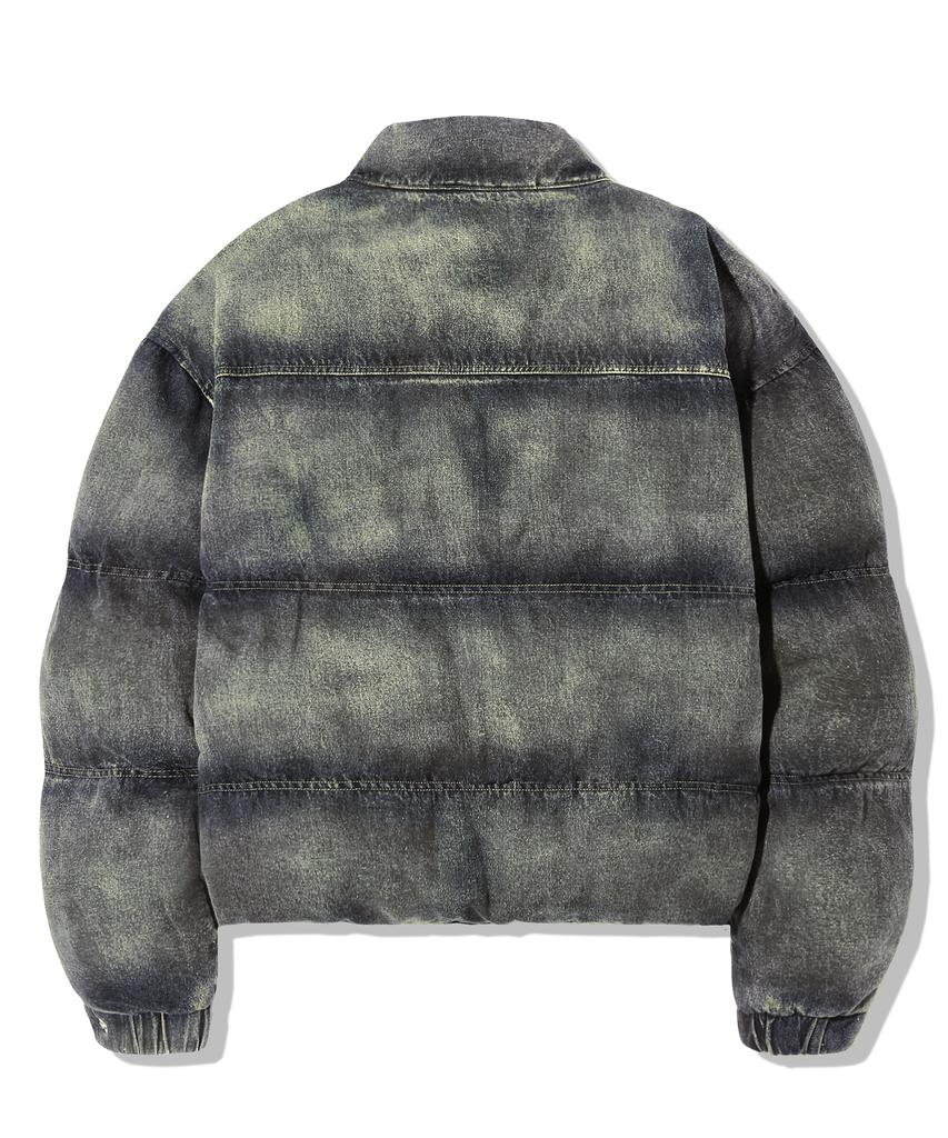 Пегая байкерская куртка Trillion Denim, песочно-голубая.
