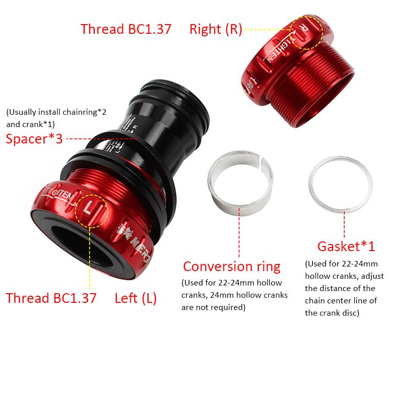 Ceramic Bearing BSA 68 73mm 24 24mm 24mm 22mm Support BOTTOM BRACKETS Mountain Bike MTB Road Bike Parts