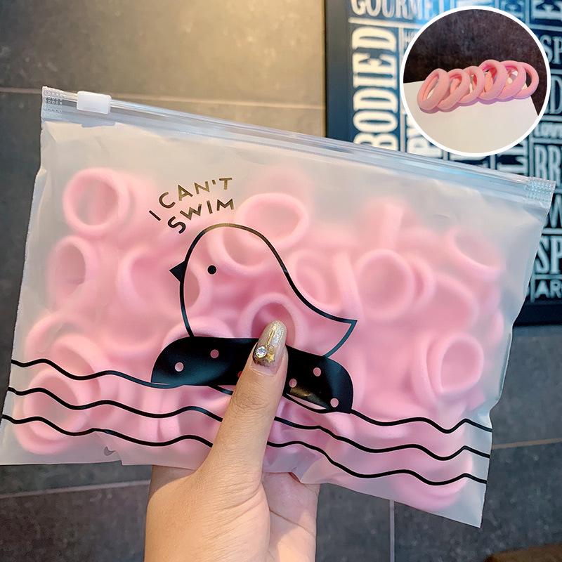 100 шт. эластичная детская веревка для волос ярких цветов, круг для волос, детские аксессуары для волос