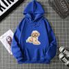 Spring Summer Women's Hoodie 3D Kawaii Dog Printed Fashion Casual Long Sleeve Round Neck Top Loose Clothing