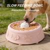 Pet Lick Bowl for Liquid Treat Slow Feeder Dog Bowl with Rolling Ball Silicone Anti-Slip Dog Lick Bowl Pup Licking Toy for Thick Food Dogs Cats