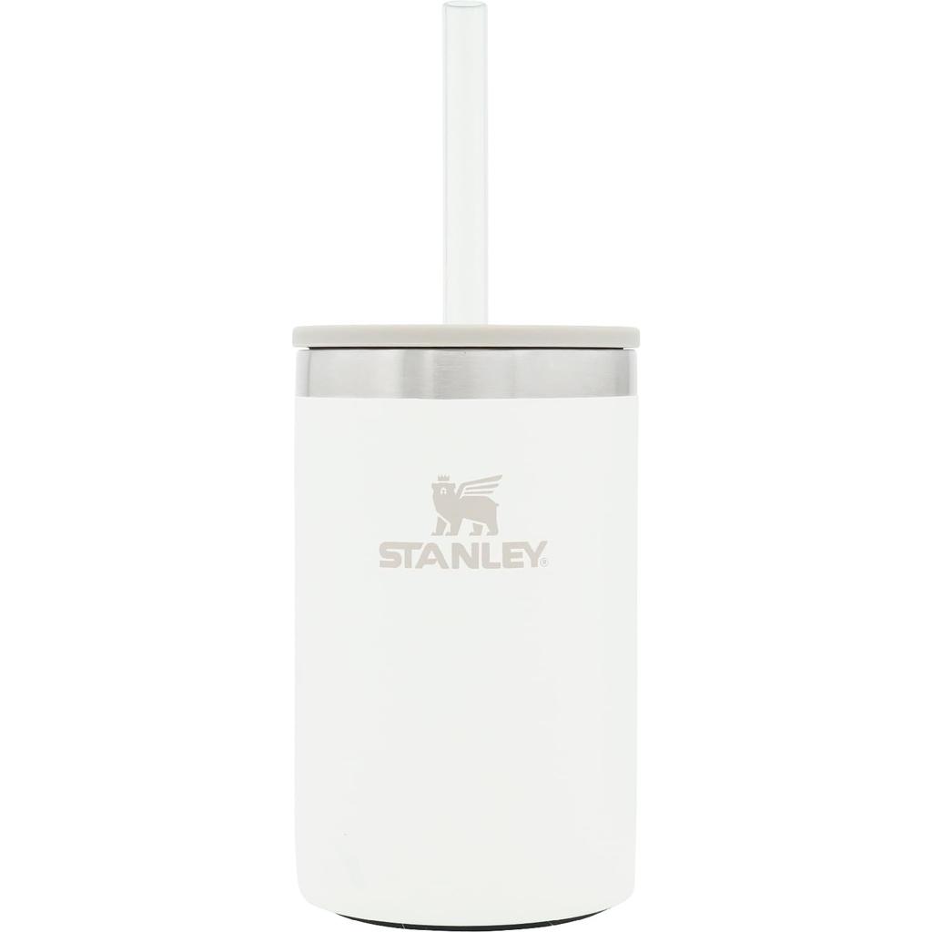 STANLEY Everyday Can Cooler Cup Frosted Can Koozie with Straw Vacuum Insulated Tumbler 350ml Coffee Stainless Steel Thermal Insulation Beer Outdoor