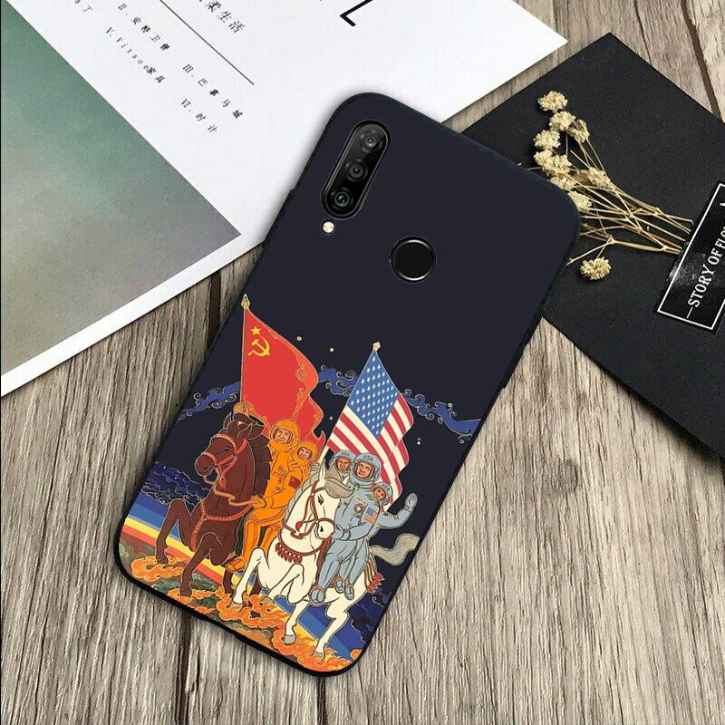 CCCP Soviet Space Propaganda Art For Huawei Nova 5T 9 10 SE 7i 8i 11i 12i Y73 Y90 Y70 Y72 Y61 Y91 P60 Pro P40 P30 Lite Case