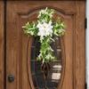 Easter Liliaceous Cross Wreath Garland Simulation Flower Front Door Ornament for Hallway