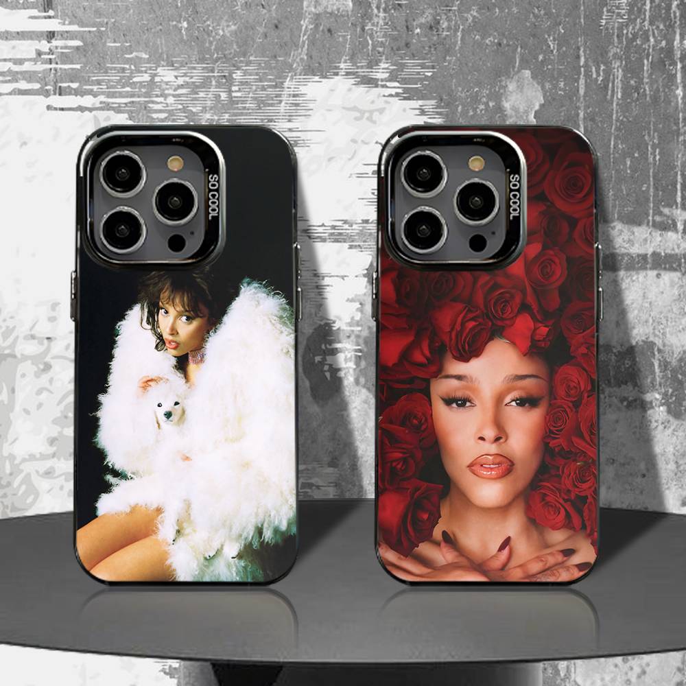 D-Doja Cat Vie Чехол для телефона для iPhone 16,15,14,13,12,11,Pro,XS,Max,Plus,Mini,SE4,E Черный Матовый Ударопрочный Чехол