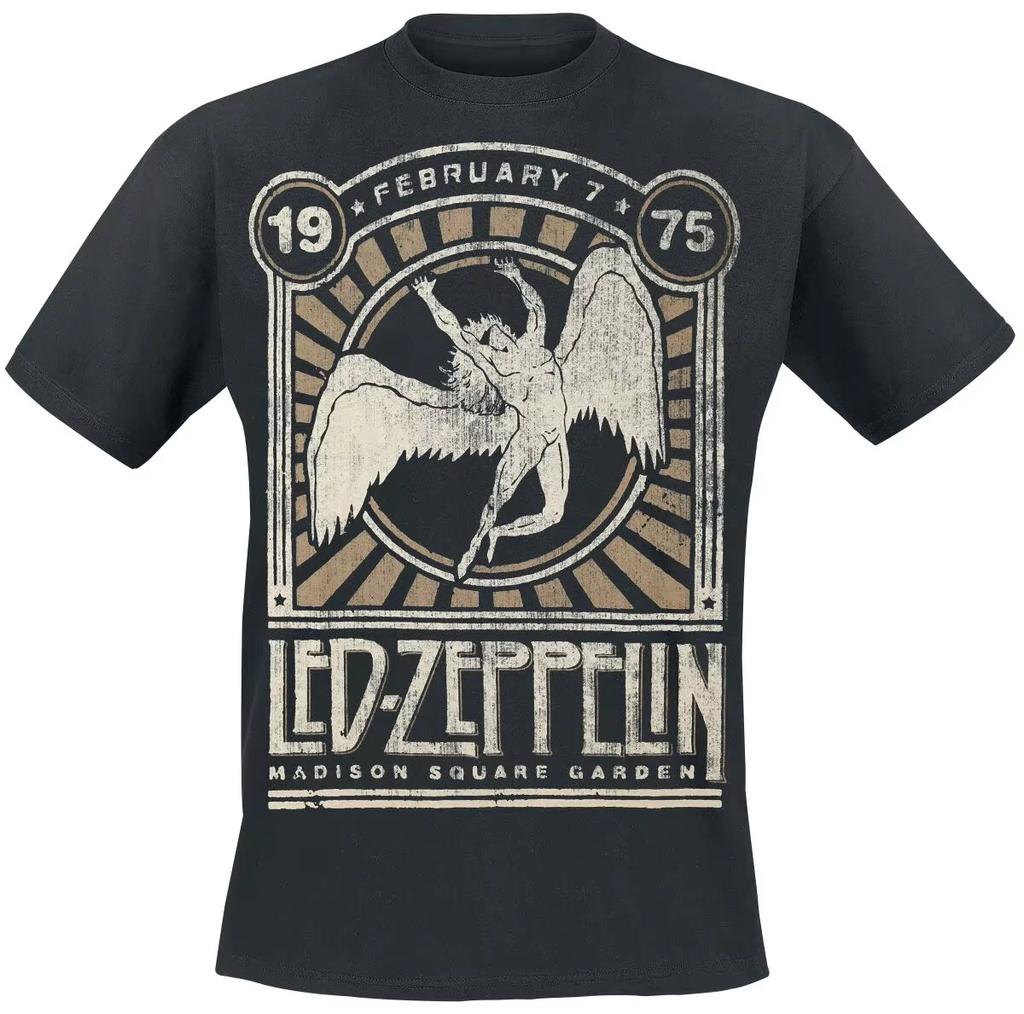 Summer Led Zeppelin Graphic Cotton Tshirt Unisex Summer Short Sleeve Fashion Brand Tee Luxury Casual Vintage Tees Top