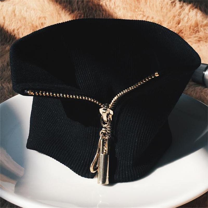 Removable Collars For Women Vintage Zipper Fake Collar Women Detachable Collars Stand Women Shirt False Collars Nep Kraagie