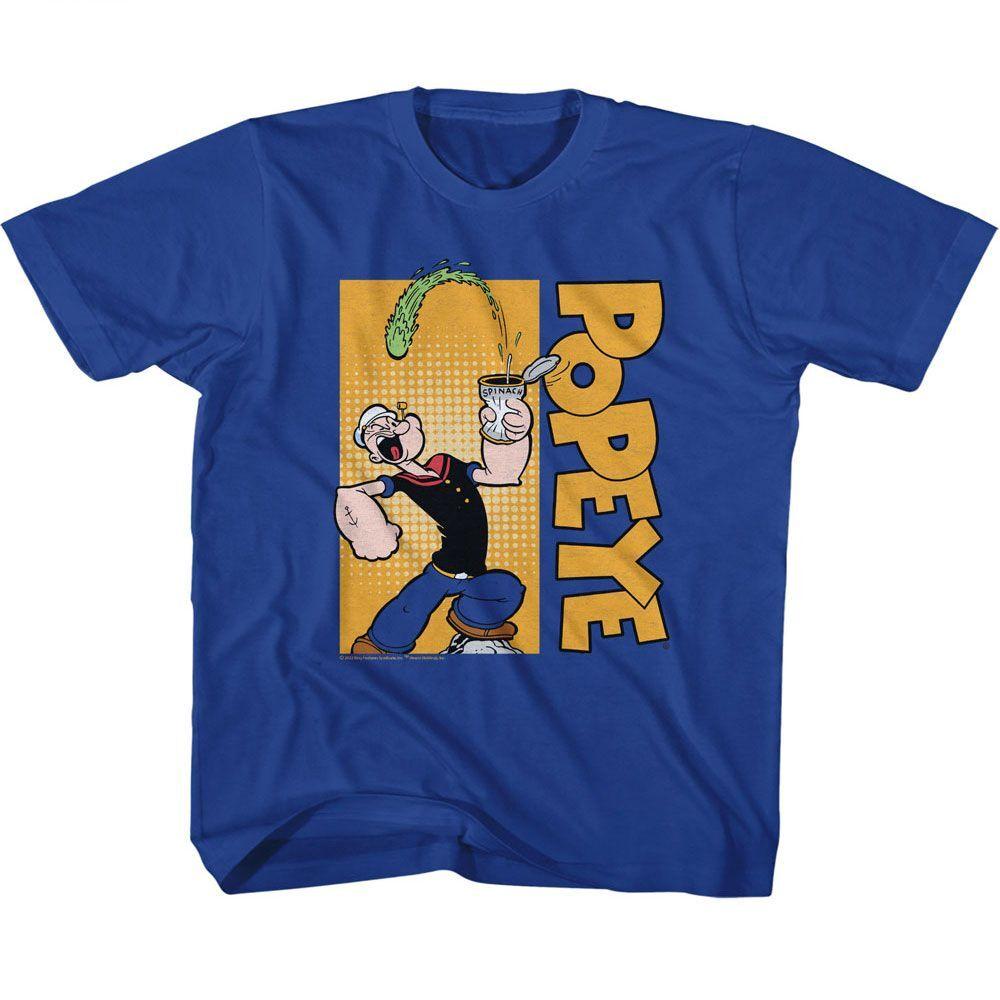 Kids Popeye Vertical Logo Comics Shirt