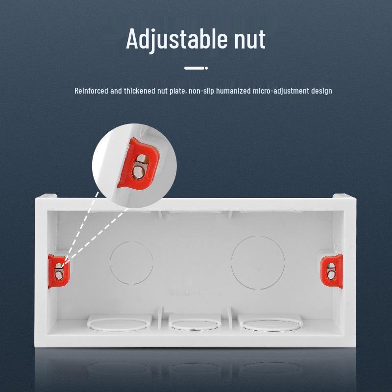 Электрик Встраиваемая монтажная коробка: Тип 118, Двух-четырехместная распределительная коробка для выключателей и розеток