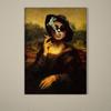Funny Design Famous Art Poster Mona Lisa and Cat Prints Canvas Paintings Vintage Oil Painting Wall Art Bathroom Home Decoration