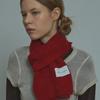 White Project MELANGE VIRGIN WOOL KNIT MUFFLER_RED