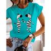 Pullovers Cartoon Printed Top Women Short Sleeved Streetwear Summer Tees Fashion Casual O-Neck T Shirts S-3XL Female Clothing