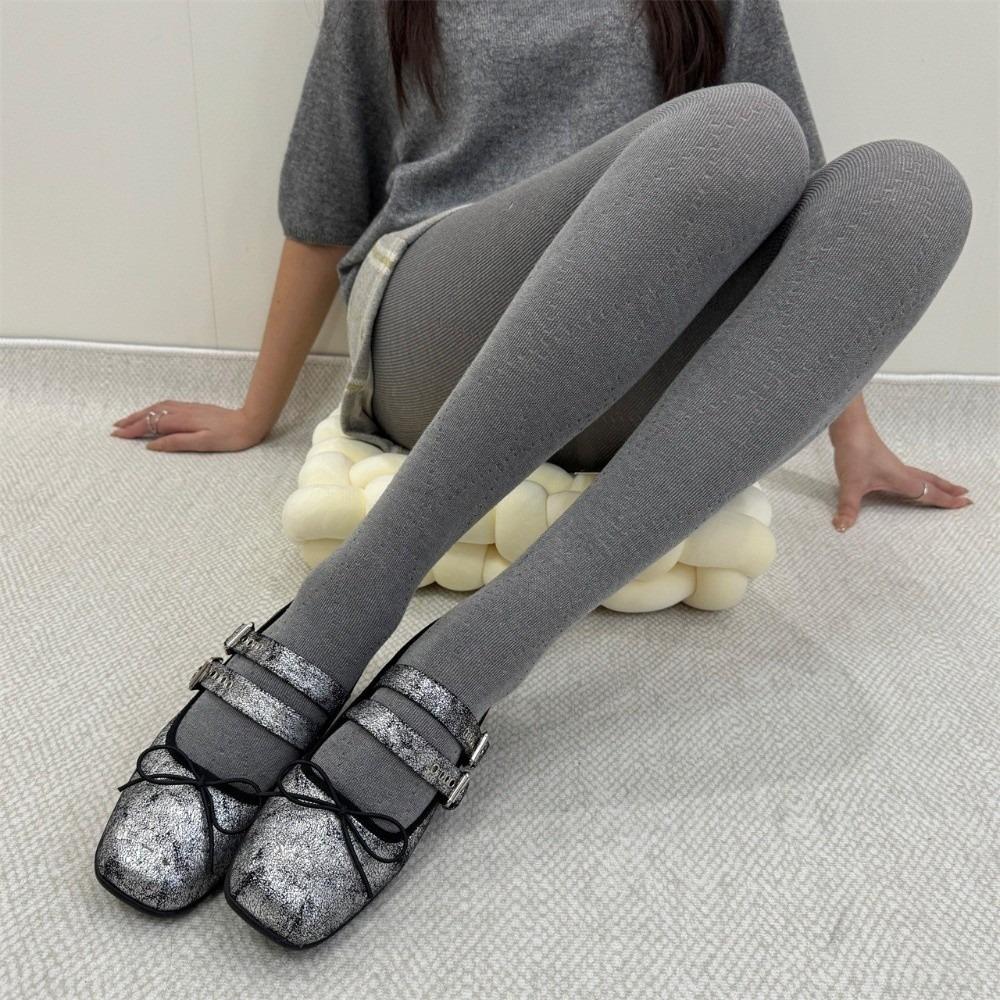 Fashionable Jacquard Knitted Stockings High-elastic Basic Pantyhose Thermal Leggings Daily Wear