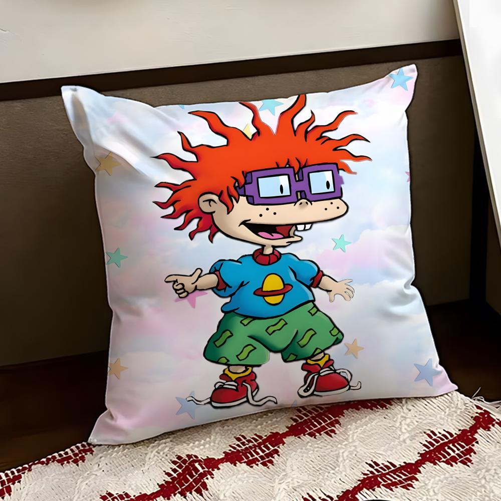 Anime cartoon RRugrats Cushion Cover Reversible Soft Durable Pillow Cover Home Car MultiScene Use for Daily Comfort