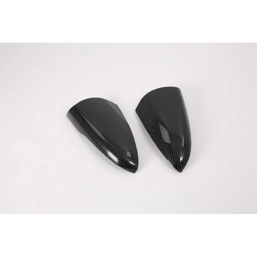 For Hyundai i20 i20N BAYON ABS Carbon Black Side Door Rearview Mirror Cover Trims Sticker Car Accessories