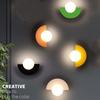 Современный настенный светильник G9 Fan-shaped Macaron Color Night Light Minimalism Indoor Home Decoration Fixture Спальня Прикроватные светильники