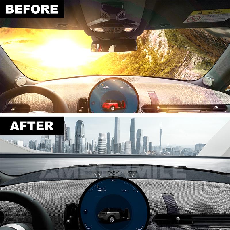 Коврик на приборную панель для BMW Mini Cooper S F65 F66 F67 2024 2025 Анти-УФ Центральная консоль Премиум Фланелевый коврик Защитная накладка Козырек от солнца