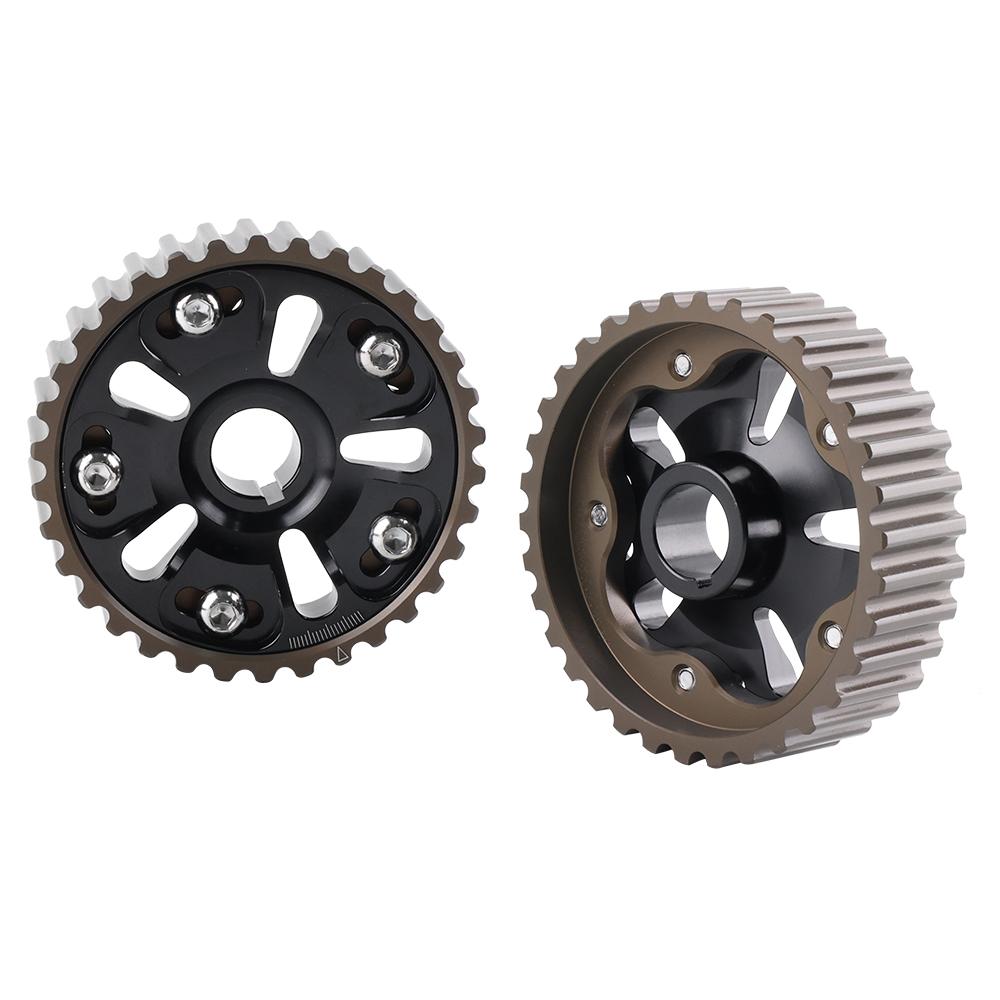 B Series 2Pcs Adjustable Cam Gear Timing Gear Pulley For Honda Civic B16A B18C B18C5 90-2001 Belts Pulleys
