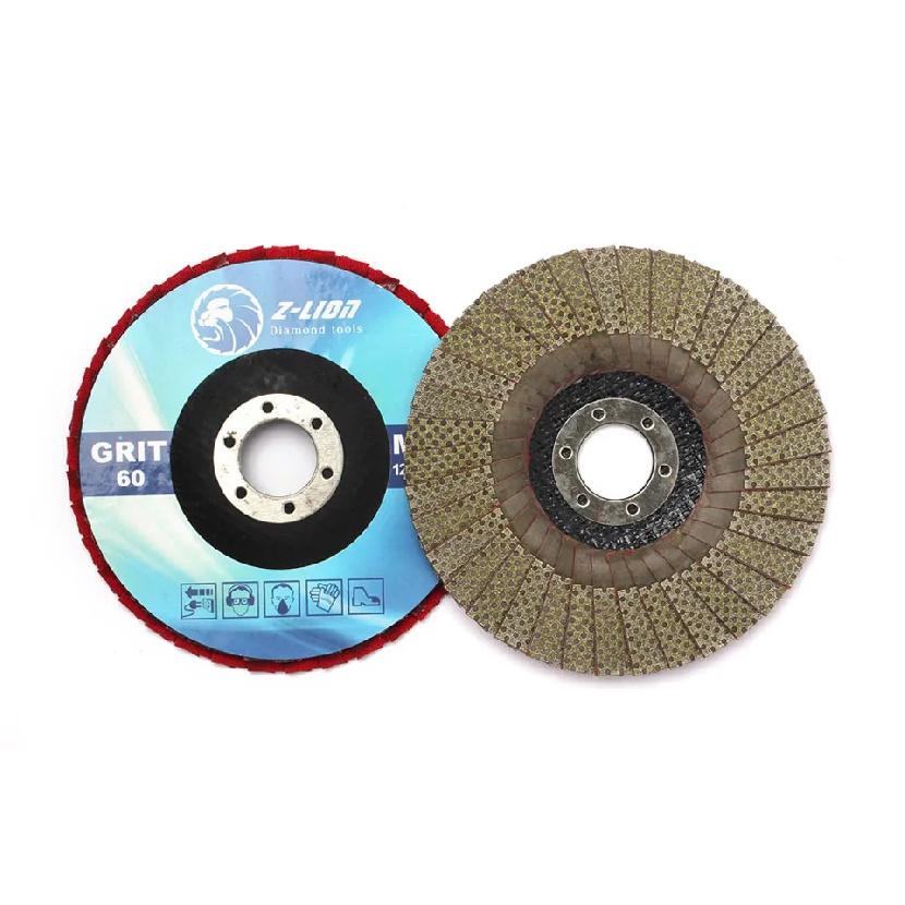 Z-LEAP 5 Inch 1pc 60/100/200/400 Grit Grinding Wheels 125mm Flap Sanding Abrasive Disc For Angle Grinder Diamond Sanding Pad