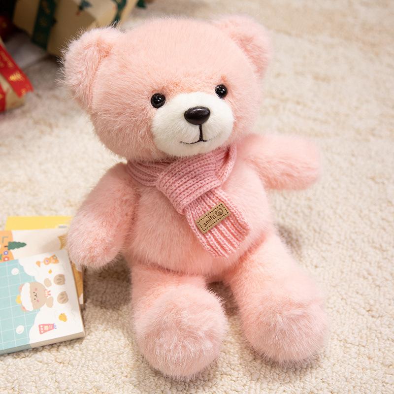 Cute scarf bear hug bear doll plush toy love teddy bear doll children soothing doll