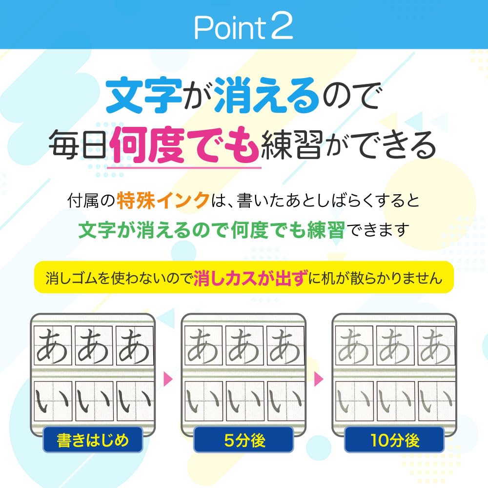 Вы можете практиковаться снова и снова, обводя каллиграфию Обучающий лист Хирагана с порядком черт Волшебная ручка Уход за детьми Развивающая игрушка Каллиграфия А4