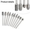 10 Piece Grinding Head Kit Made of Carbide Steel for All Projects