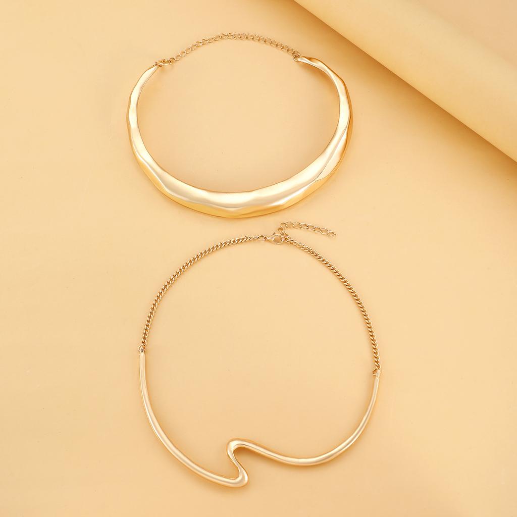 Ожерелье Ins Light Luxury Geometric Wave – Преувеличенное высококачественное колье для женщин