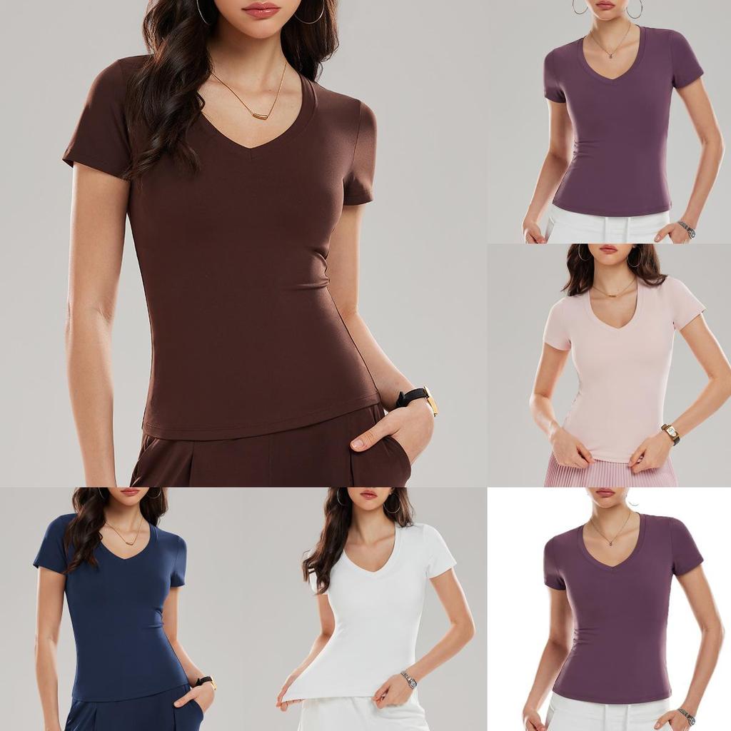 American Style Womens Athletic T Shirt With Moisture Wicking Fabric For Yoga Fitness And Running