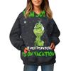Ladies' Fashionable Long Sleeved Pullover With Christmas Print Hooded Pocket Sweatshirt