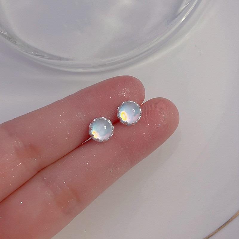 Иглы для ушей из стерлингового серебра S925, новые темпераментные простые и маленькие серьги-пусеты, женские серьги, серьги для пирсинга ушей, серьги, предотвращающие блокировку, ювелирные изделия