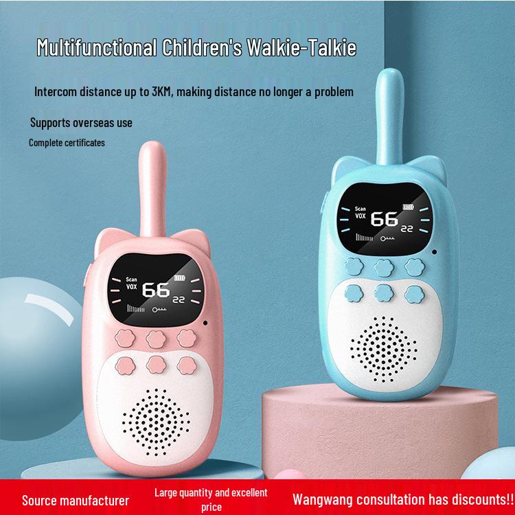 Mini Walkie Talkie Toy for Kids, 3KM Range, USB Charging, Outdoor Play, Parent-Child Interaction, Educational