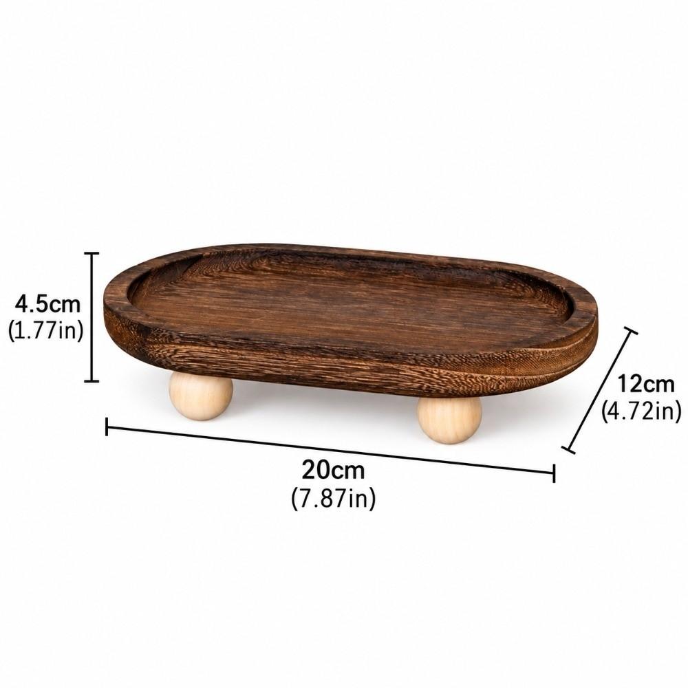 1.77in Four Feet Wooden Desktop Pedestal Stand  Living Room Table Center Ornamental Base
