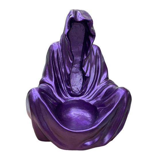 Статуя Мрачного Жнеца Готический Подставка для Хрустального Шара Декор Книжной Полки Таинственная Жуткая Скульптура в Мантии Волшебника для Хэллоуина Домашний Декор