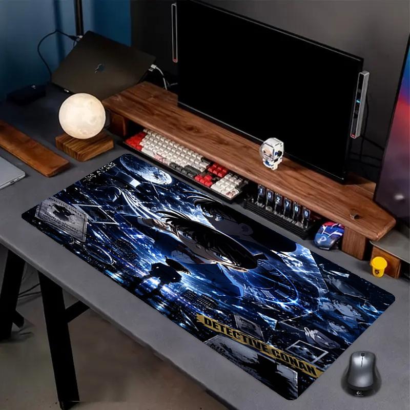 Detective Conan Print Mouse Pad, Anti‑Slip Desktop keyboard Mat, for PC Laptop Gaming Working Daily Use, Cool Festival Surprise Gift