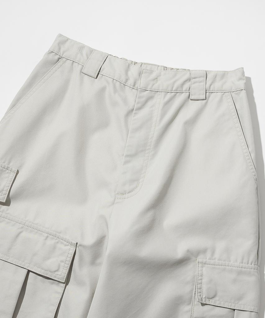 INTEMPOMOOD Fw Combat Pocket Cargo Pants_Light Grey