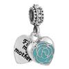 2pcs /Lot 45styles Heart To Heart Mom Charms Beads Pendant Fit Diy Bracelets Necklaces For Women Kids Jewelry Making Wholesale