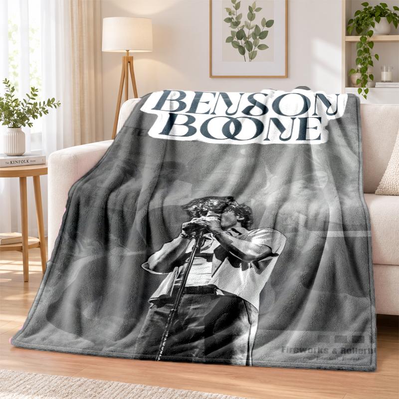 Benson Boone Flannel Throw Blanket Soft Warm Cozy For Sofa Bed Indoor Home Bedroom Use
