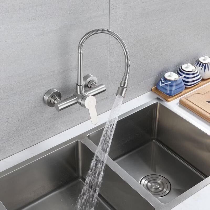 Настенный кухонный/прачечный кран Gongzu из нержавеющей стали 304