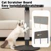 Cat Scratcher Pad with Mouse Toy Natural Sisal Cat Nail File Scratching Pad Protect Furniture Legs Easy Install for Table Leg