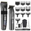 Men's Hair Clipper Cordless Beard Trimmer T Trimmer Waterproof Haircutt Kit  Hairdressing Cape and Scissors