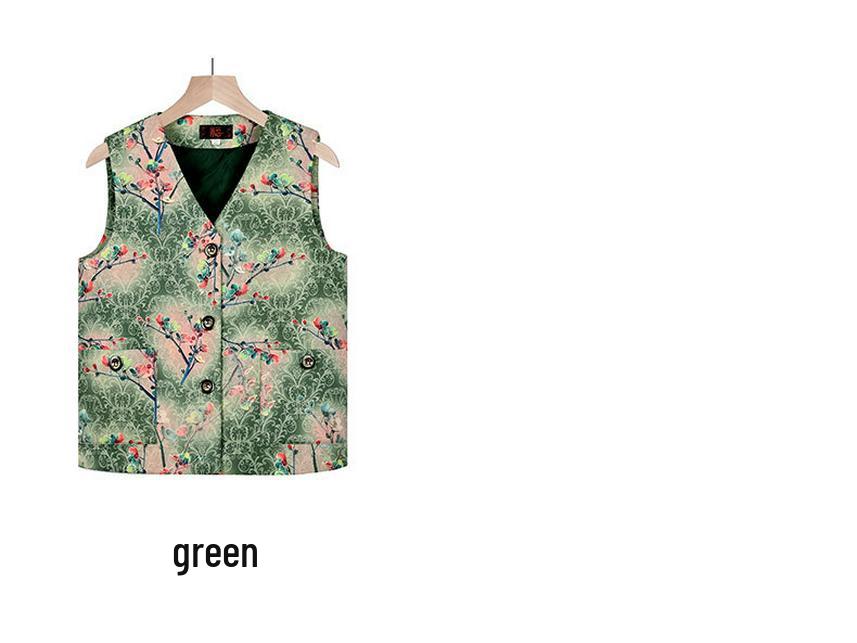 Женский кардиган без рукавов для пожилых - Жилет для бабушки большого размера на весну/осень