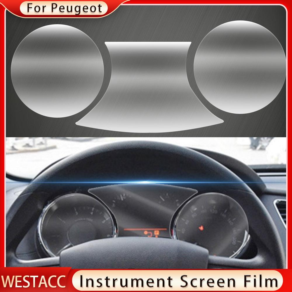 Наклейка на приборную панель автомобиля, защитная пленка для экрана приборной панели, наклейка для Peugeot 3008, защитная пленка для экрана