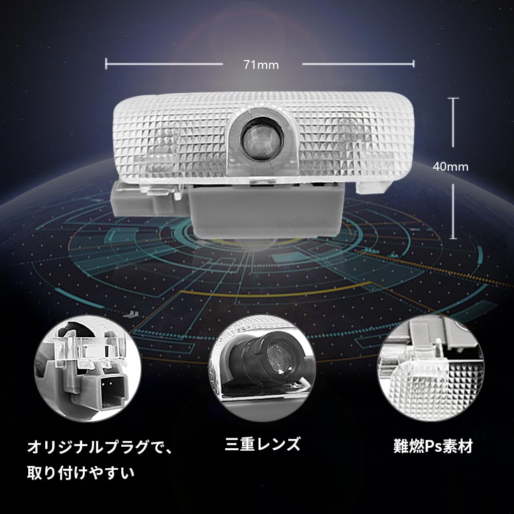 Плафон освещения салона автомобиля Toyota Land Cruiser Land Cruiser 250 Series Logo Плафон освещения салона автомобиля Комплект из 2 дверей Совместимость с Land Cruiser