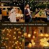 Waterproof Solar Crystal Ball String Lights 20/30/50/100 LEDs 8 Modes for Outdoor Garden Wedding Christmas Party Decoration