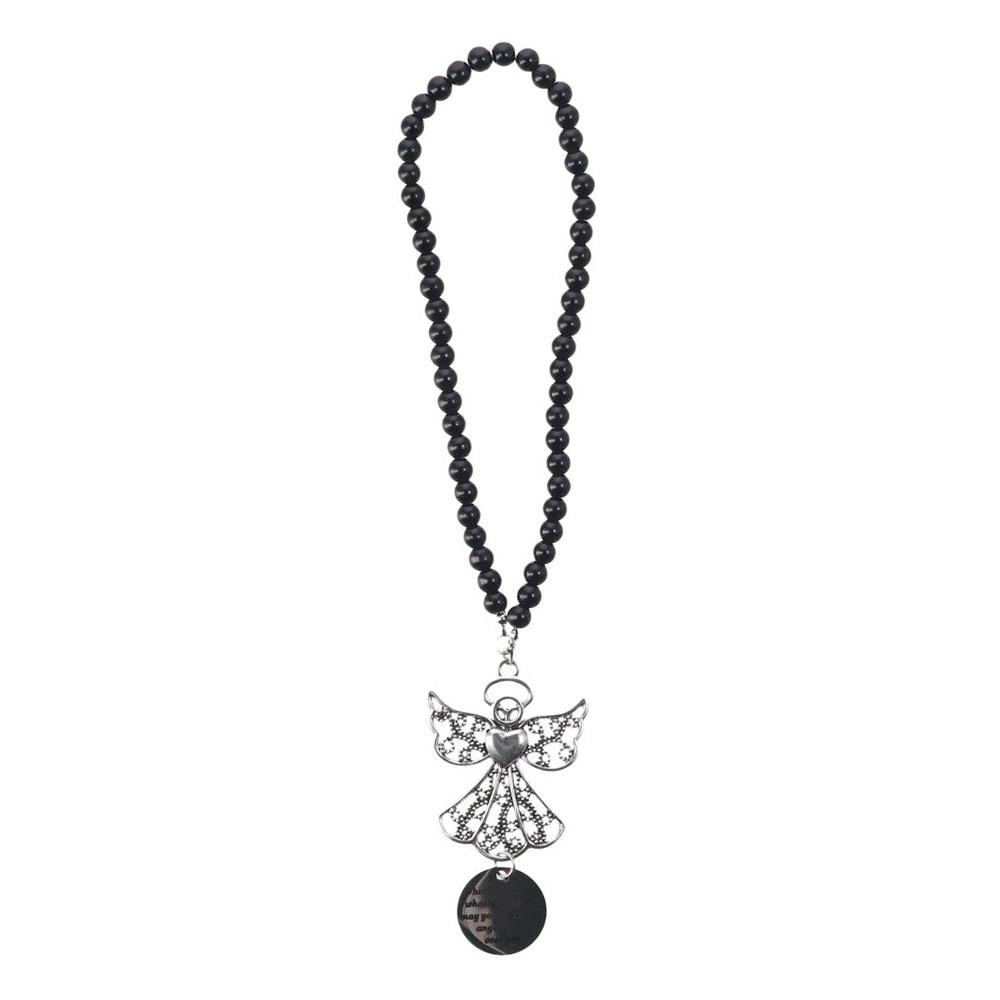 Серебряный кулон в виде ангела, подвеска для автомобиля в форме ангела, подвеска из нержавеющей стали для автомобильного зеркала, украшение, зеркало заднего вида, аксессуары