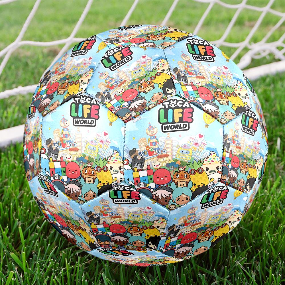 Vibrant World Of Toca Life Size 5 Soccer Ball,Indoor/Outdoor Suitable for Training Matches Tournaments Practice Games Perfect Gift for Fan