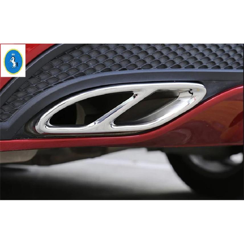 Exhaust Pipe Tail Cover Rear Exhaust Muffler End Pipe Decoration Trim For Mercedes-Benz GLC X253 Glc300 2016 - Accessories