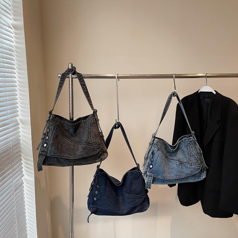 Сумка-тоут из денима, женская сумка через плечо, студенческая сумка для поездок на работу