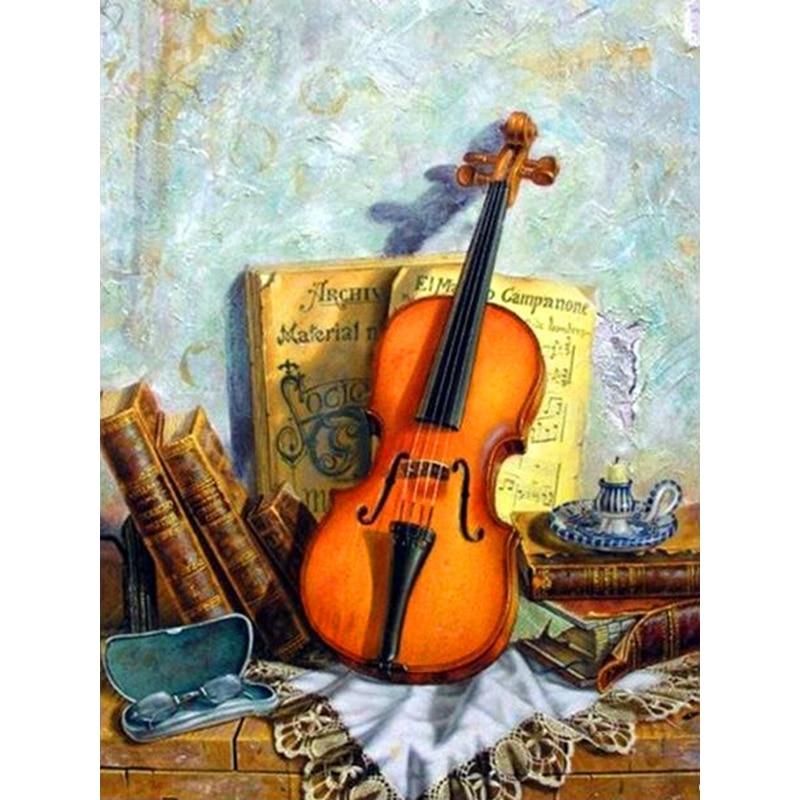 Новый 5D DIY алмазная живопись Скрипка Алмазная вышивка музыка вышивка крестиком полная круглая дрель ремесла домашний декор ручной подарок